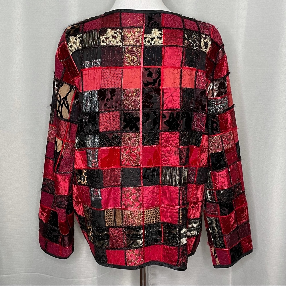 Chico’s Silk Blend Patchwork Jacket - image 2